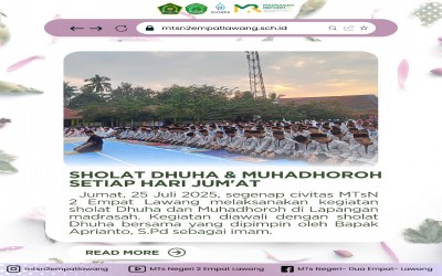 SHOLAT DHUHA & MUHADHOROH SETIAP HARI JUMAT 25 Juli 2025